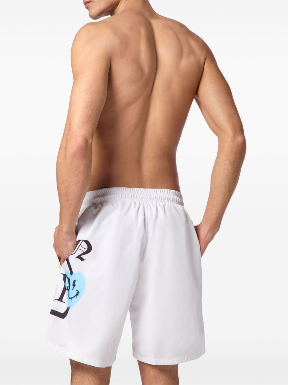 logo-print swim shorts - 4