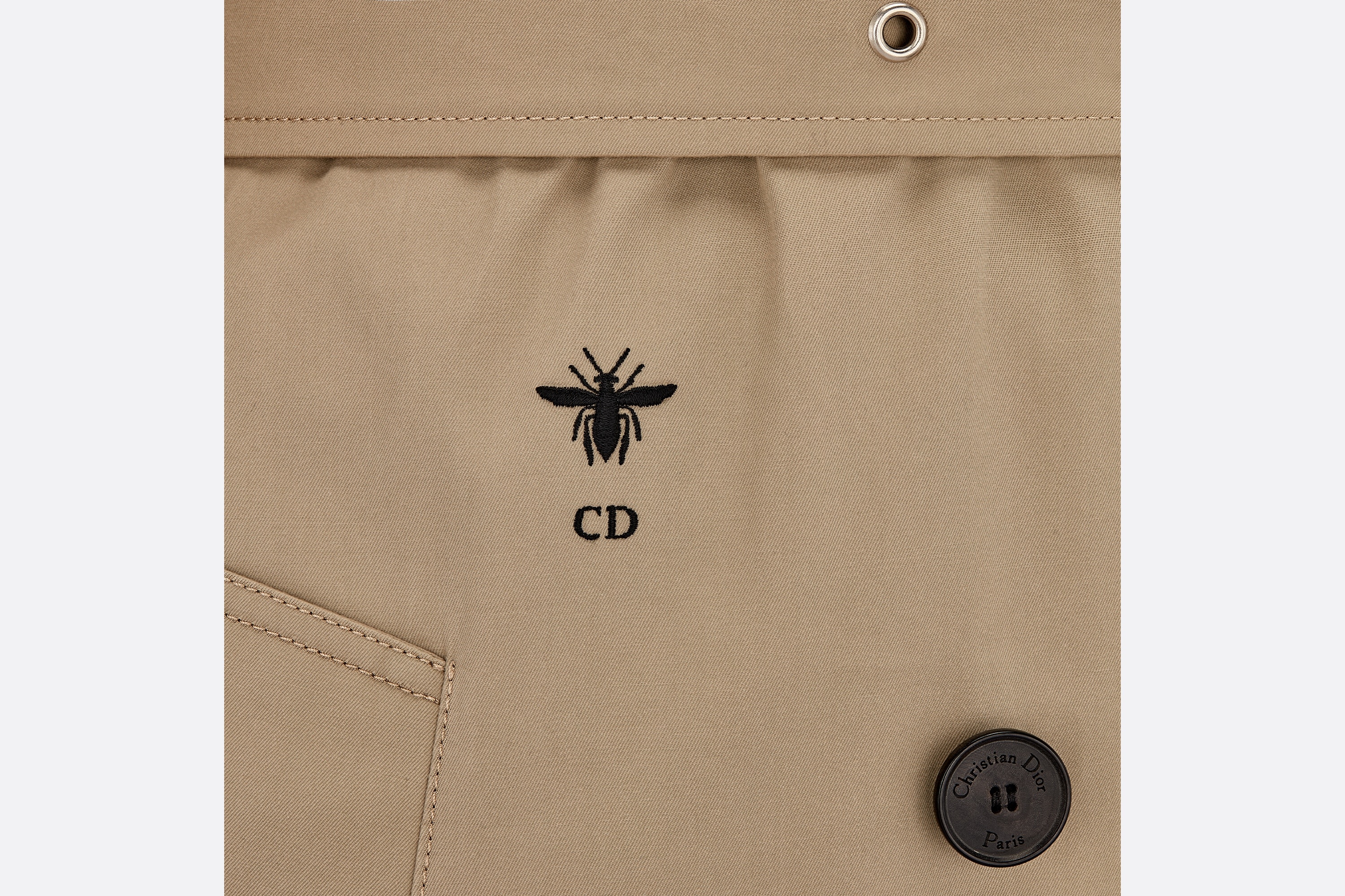 Trench Coat with Removable Macrocannage Vest - 6