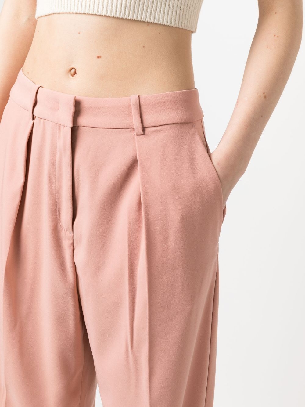 high-waisted tapered trousers - 5