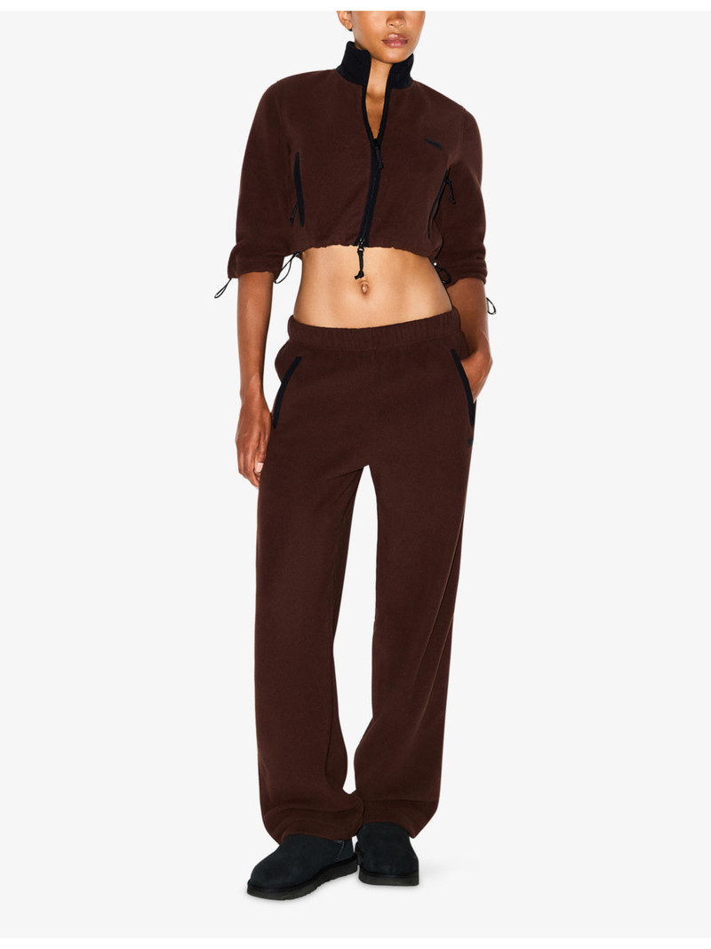 SKIMS Fleece Lounge Shrunken-Fit Fleece Jacket outlook