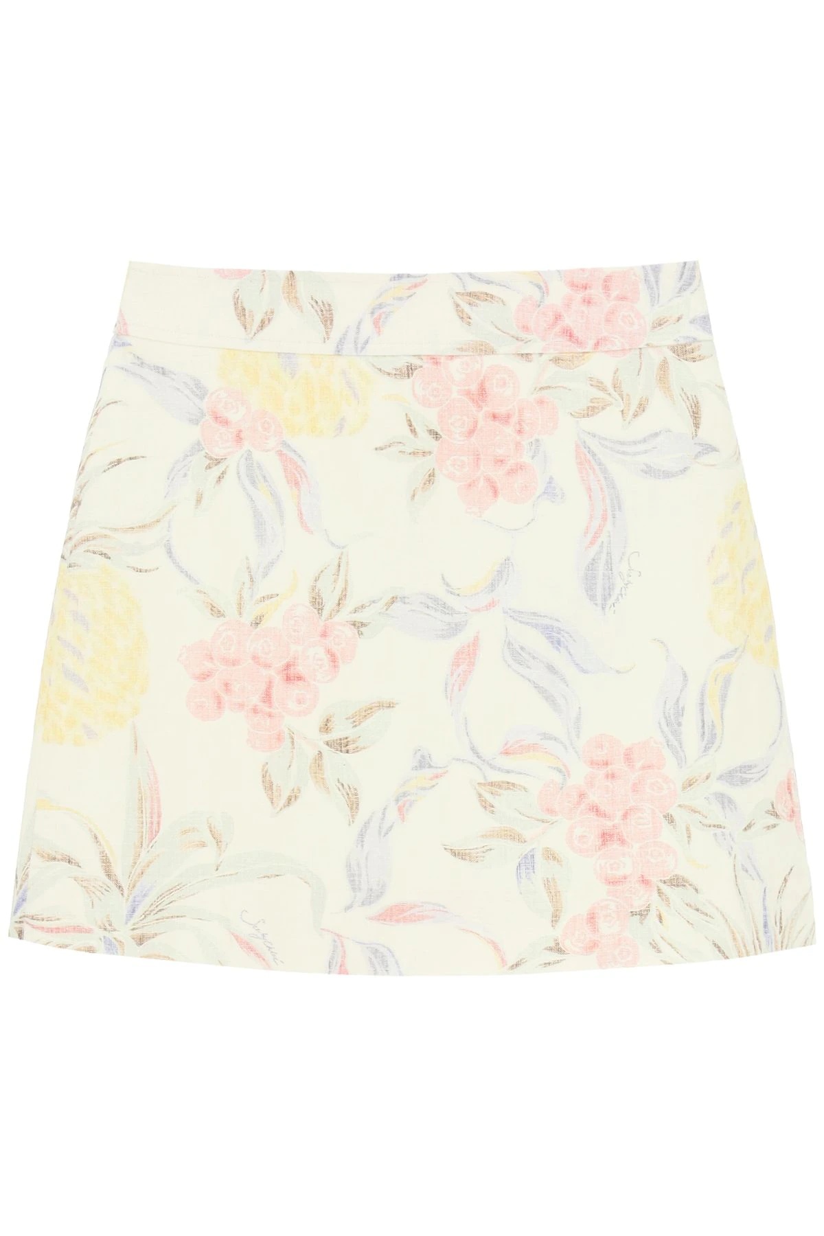 MINI SKIRT WITH SPRING FRUITS PRINT - 1