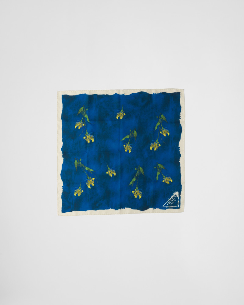 Printed silk twill scarf 3