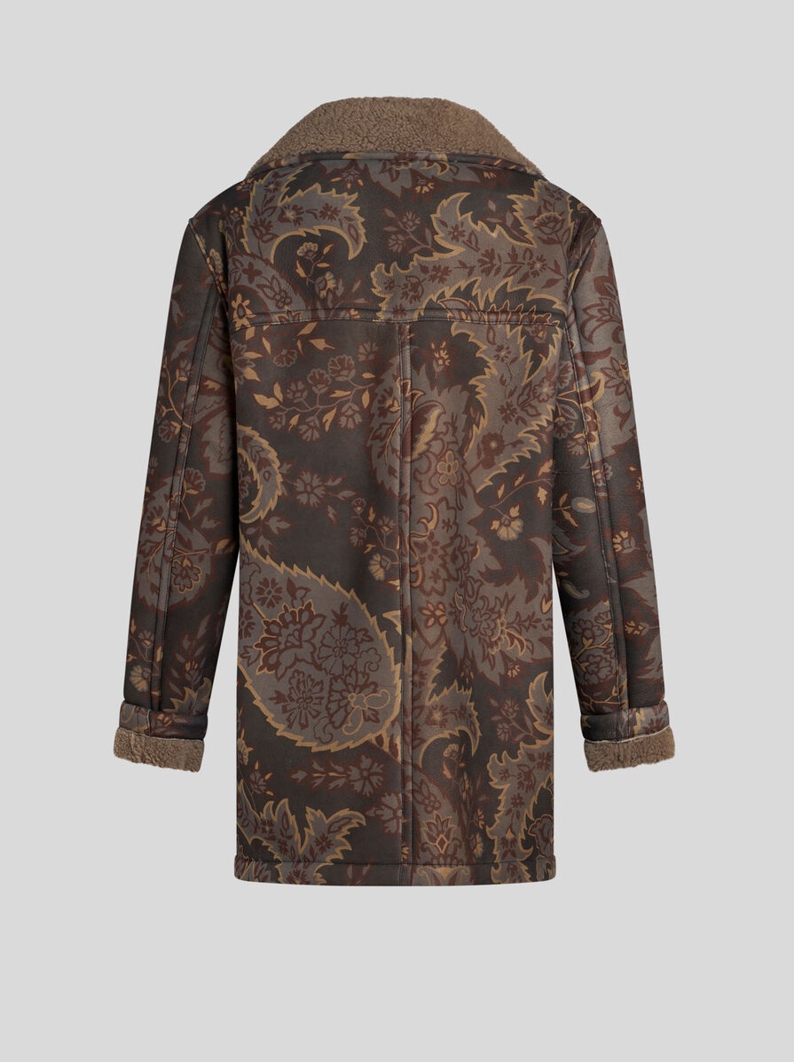 PRINTED SHEARLING JACKET - 6
