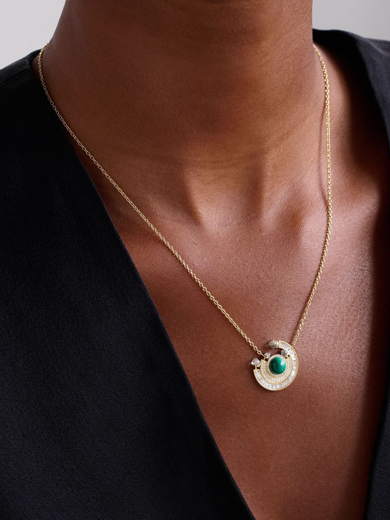 ANANYA Chakra 18-karat gold multi-stone necklace Gold outlook