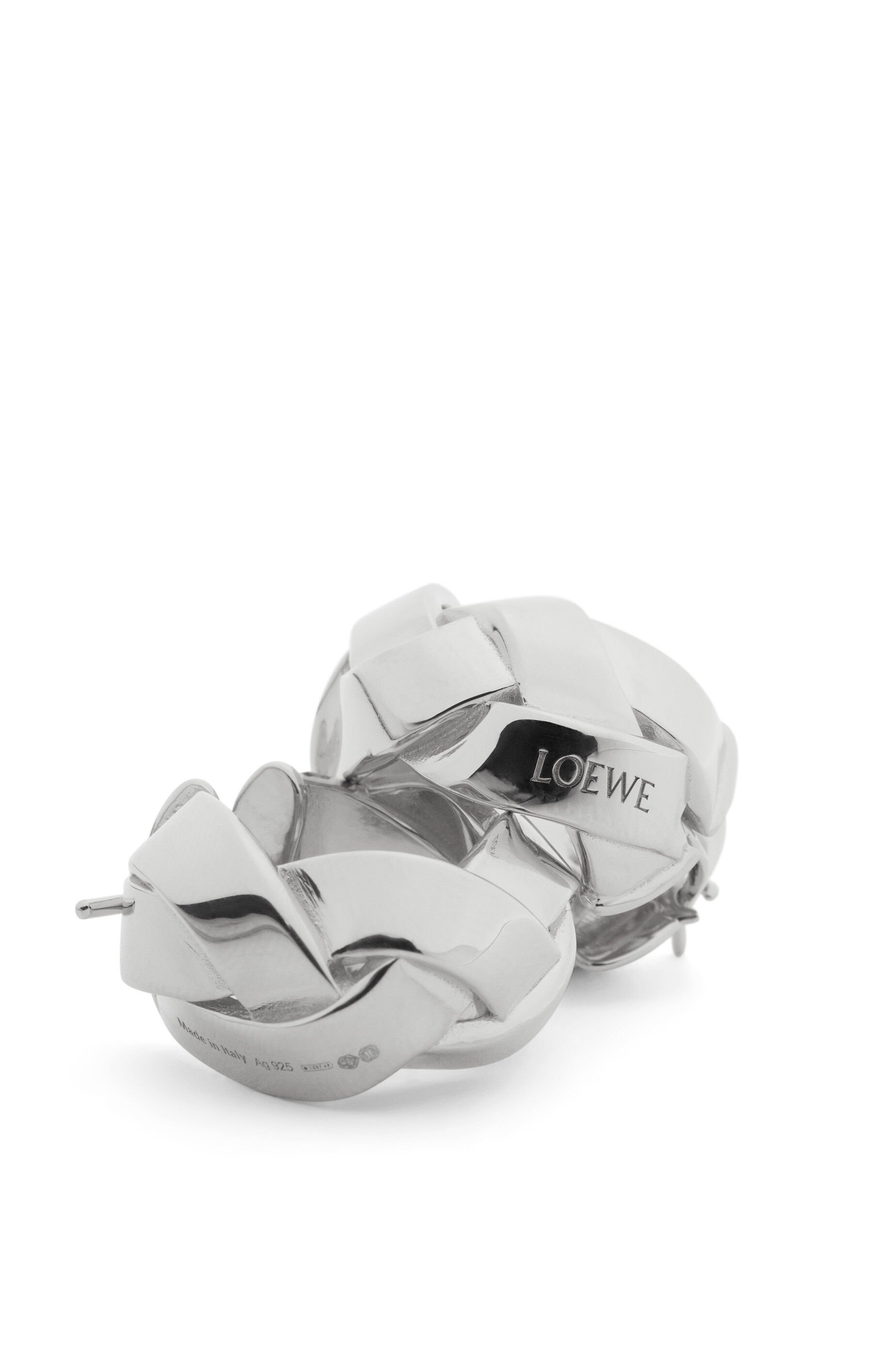 Nest hoop earrings in sterling silver - 2