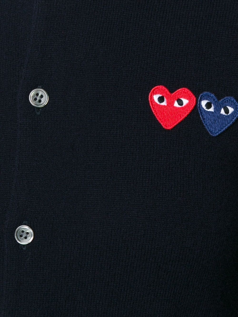 double heart cardigan - 5