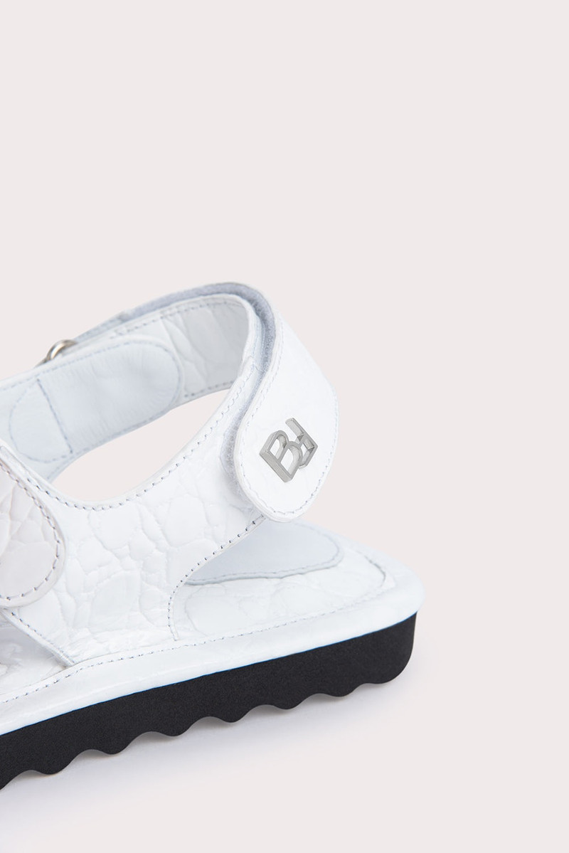 Gideon Optic White Circular Croco Embossed Leather 7