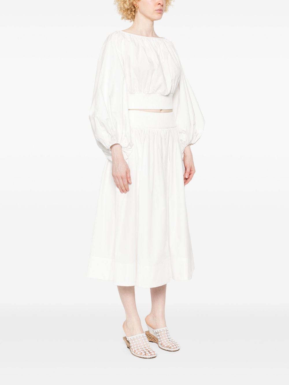 poplin midi skirt - 3