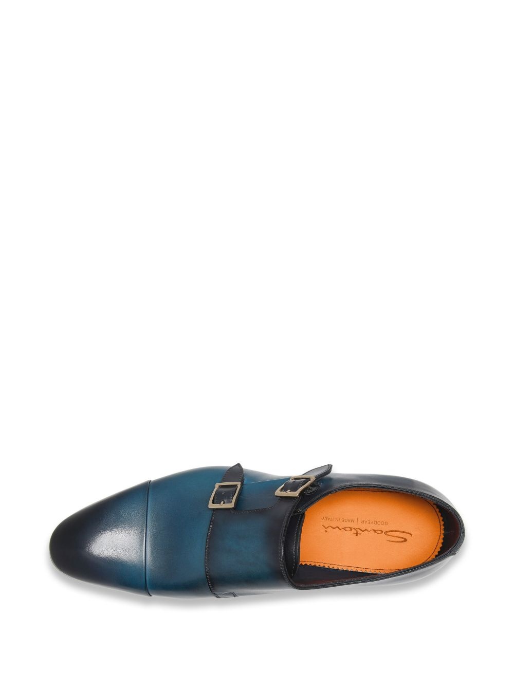 leather monk shoes - 3