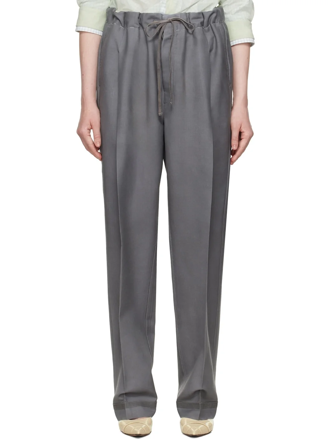 Gray Mohair Trousers - 1