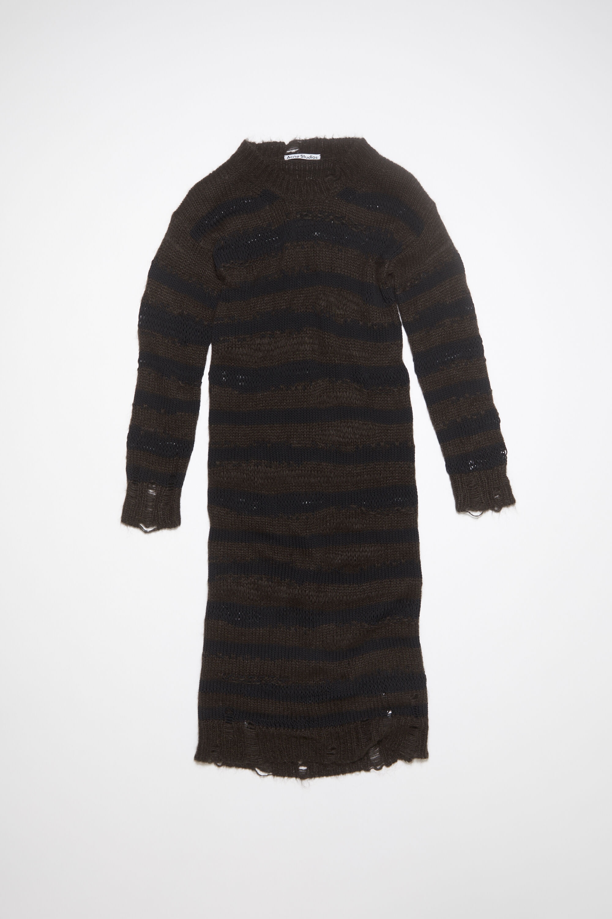 Mohair blend dress - Warm Charcoal Grey/Black - 1