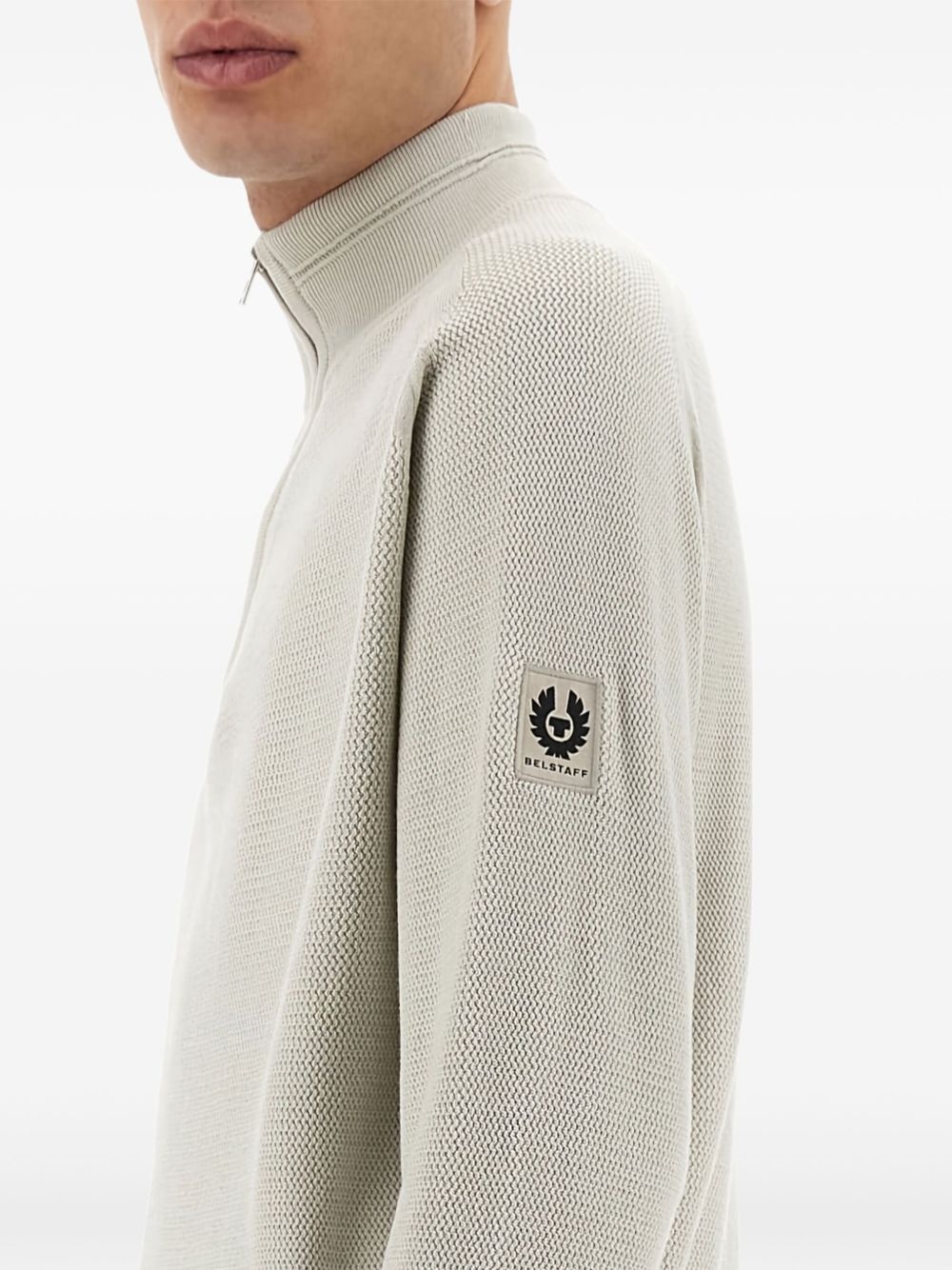 half-zip logo-patch sweater - 3