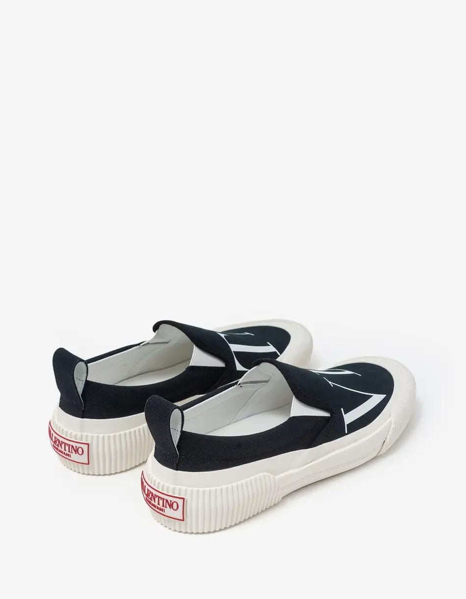 Valentino Black VLTN Slip On Trainers - 4