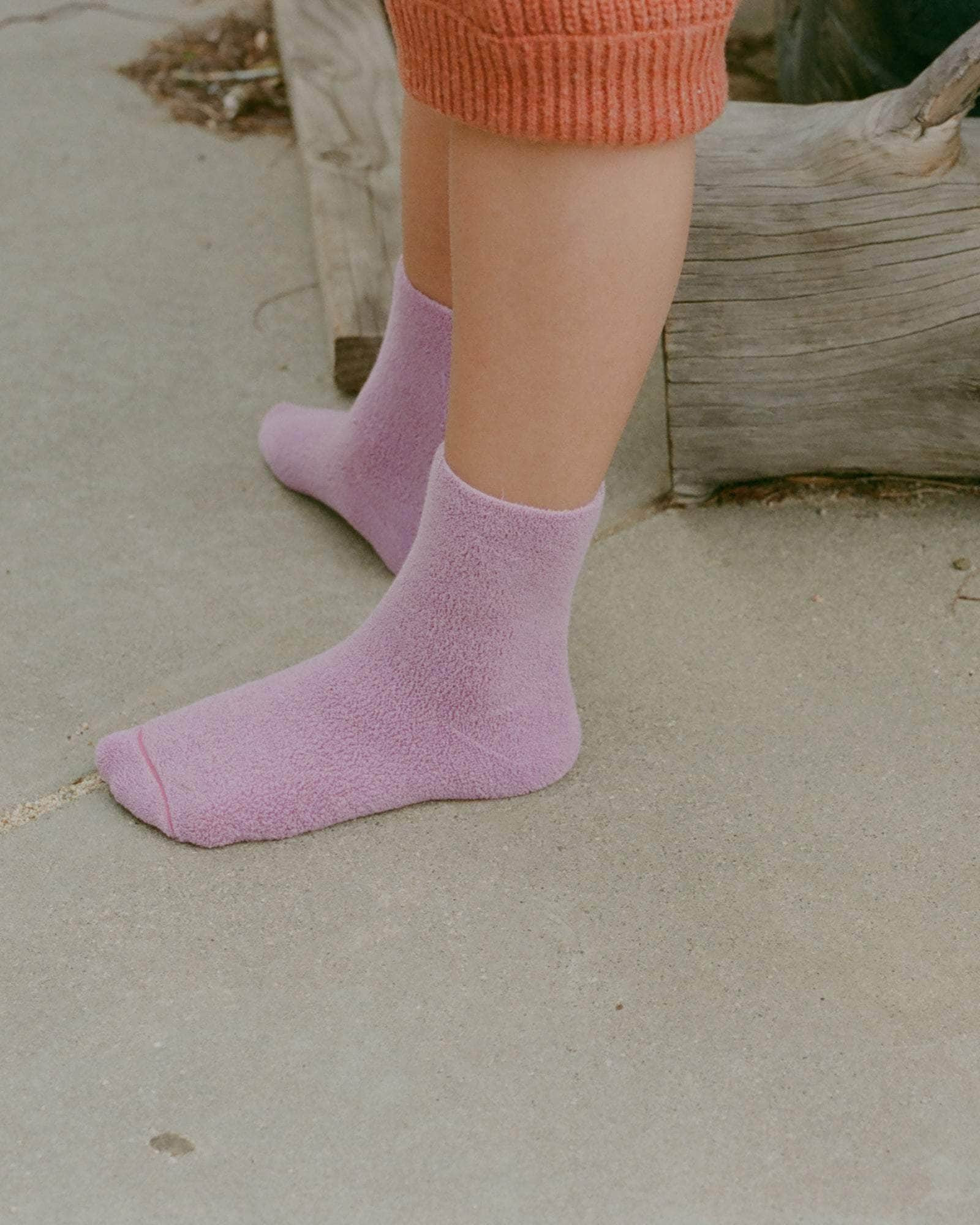 Buckle Overankle Socks - Textured Organic Cotton - 2