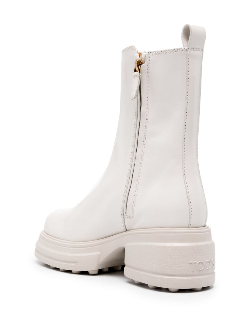 zip-up leather boots - 3