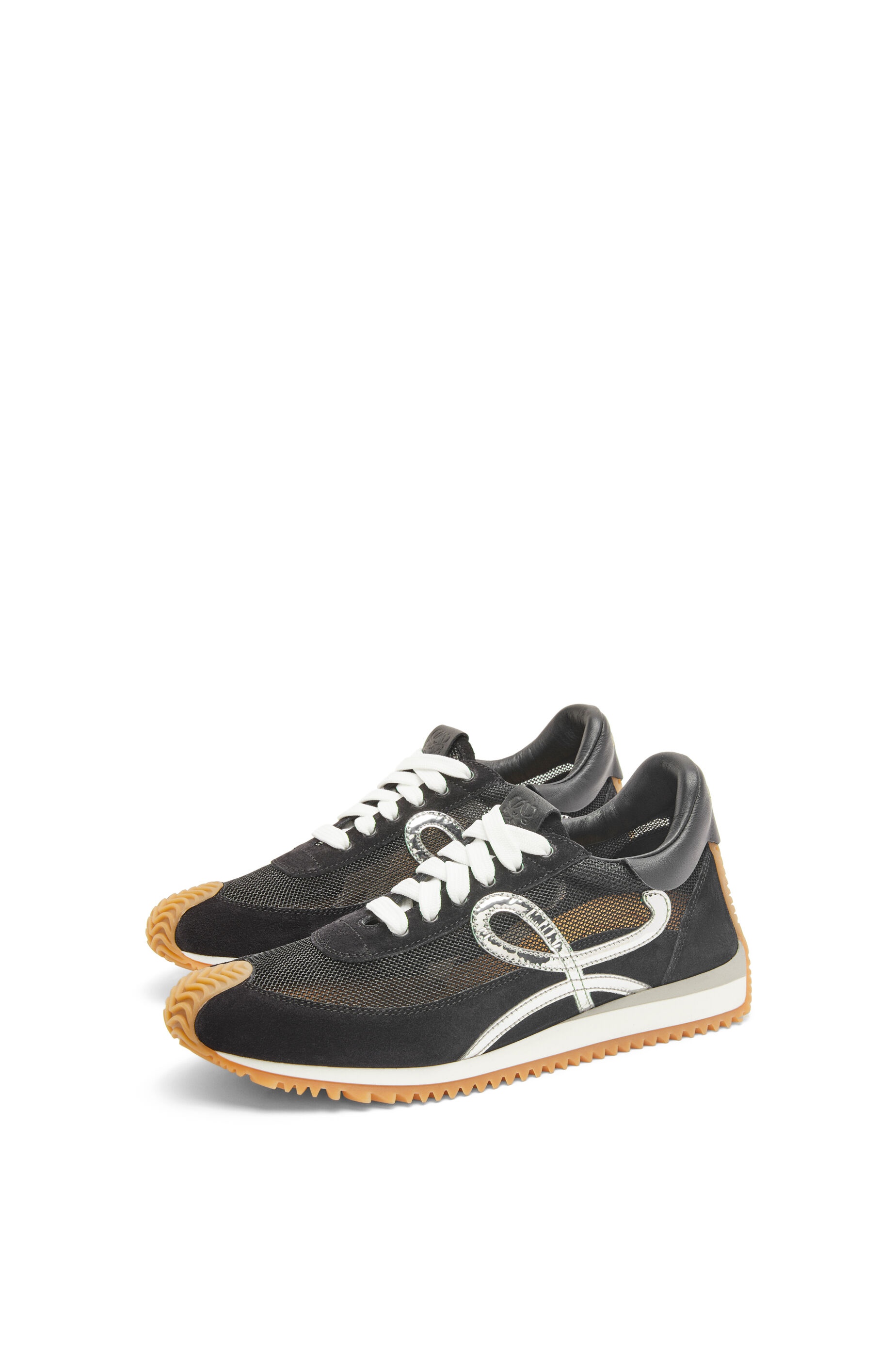Flow runner in technical mesh and suede - 2