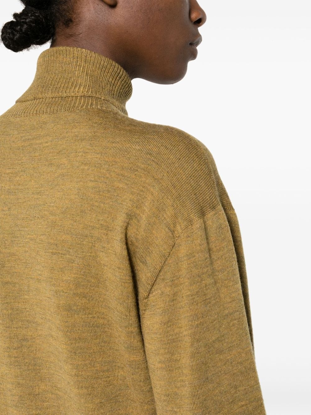 roll-neck virgin wool jumper - 5