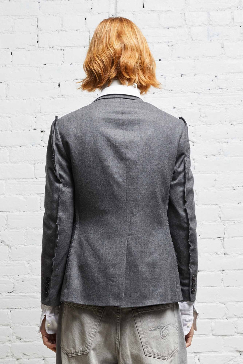 R13 FLAT SLEEVE BLAZER - GREY WOOL FLANNEL outlook