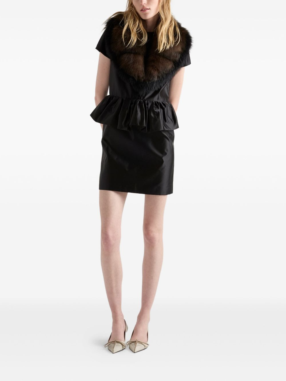 ruffled-detail mini dress - 2