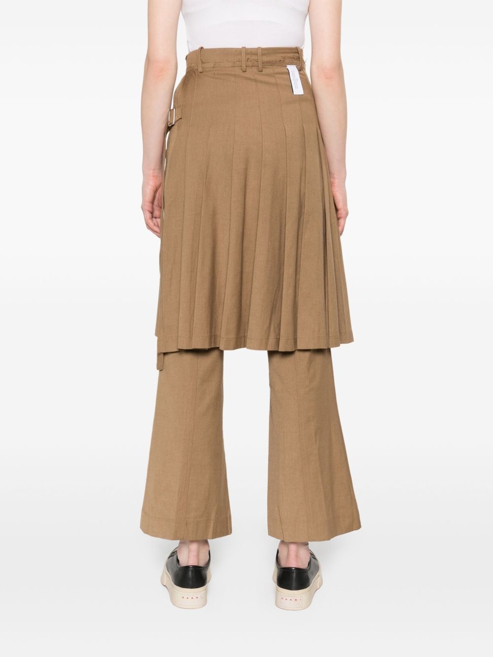pleated skirt-trousers - 4