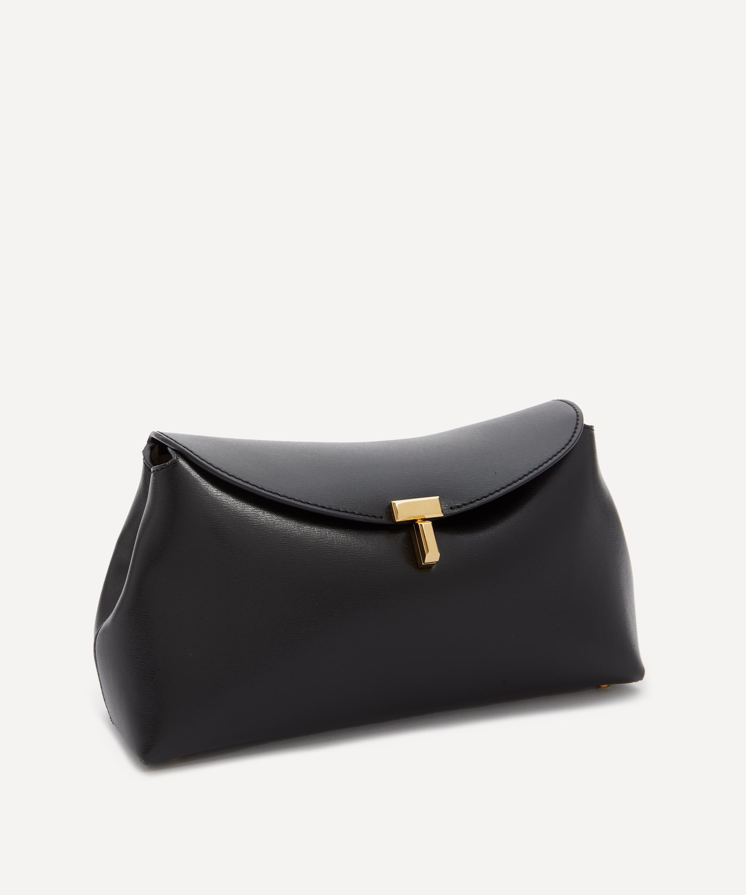 T-Lock Black Leather Clutch - 2