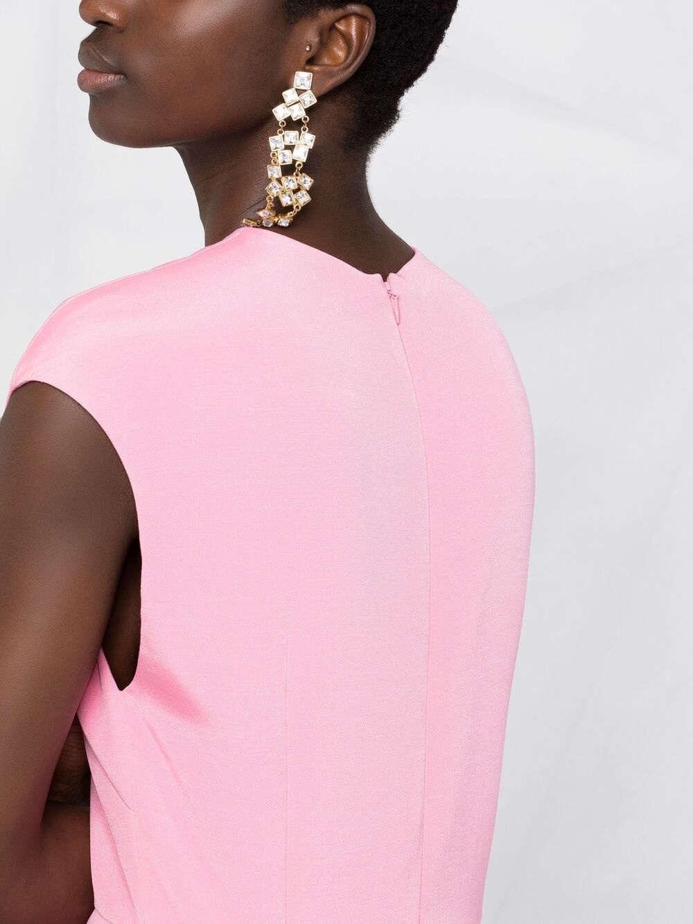 sleeveless dart-detail dress - 3