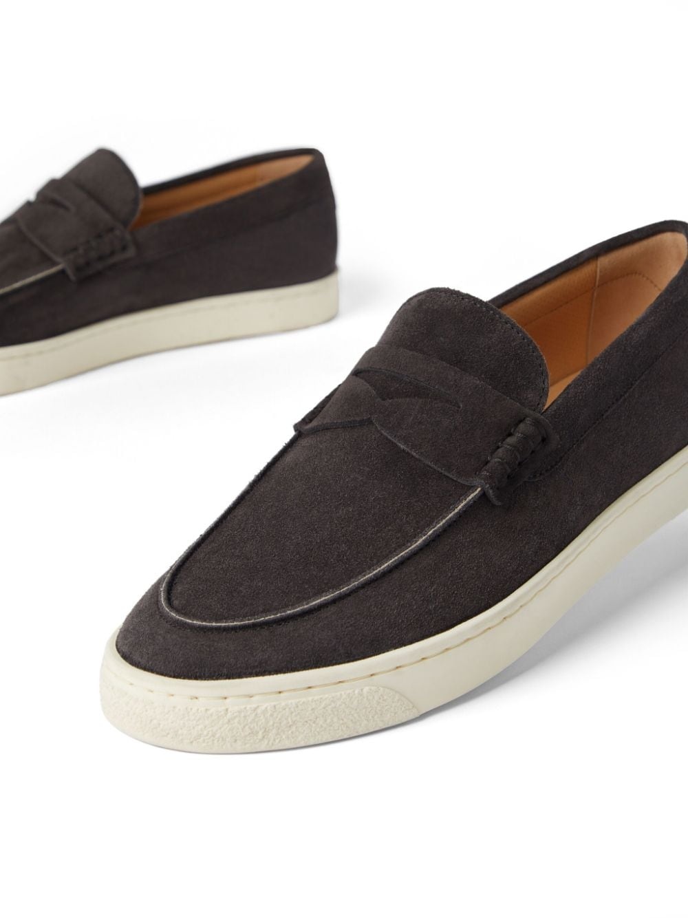 penny-slot suede loafers - 4