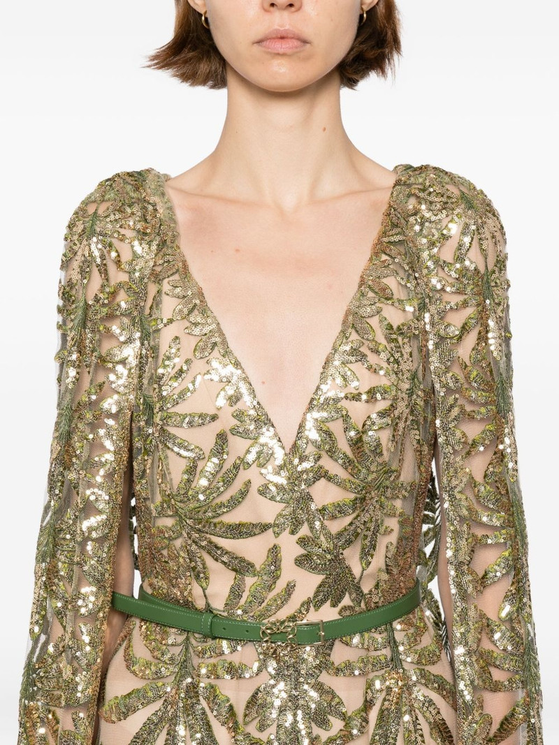 Embroidered Tulle Long Dress 5