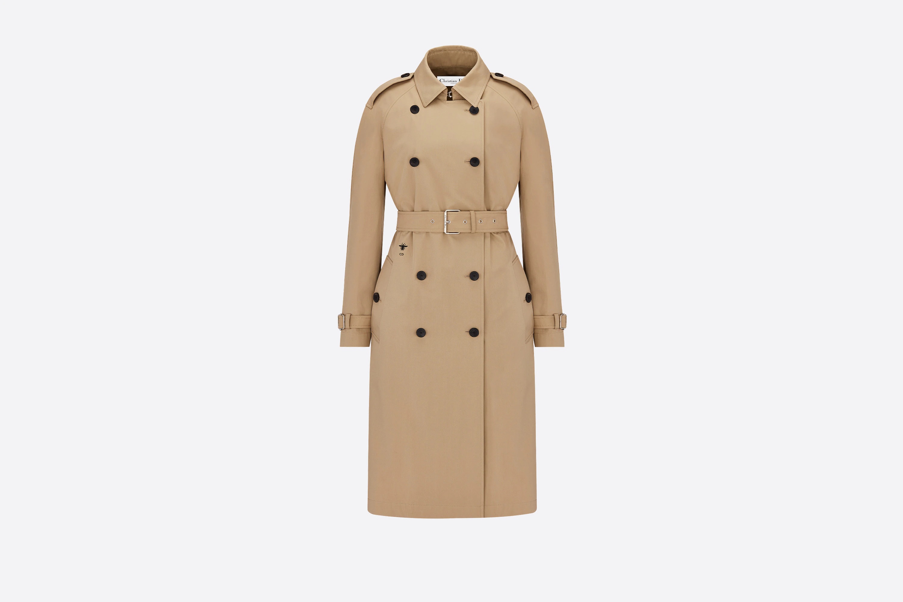 Trench Coat with Removable Macrocannage Vest - 4