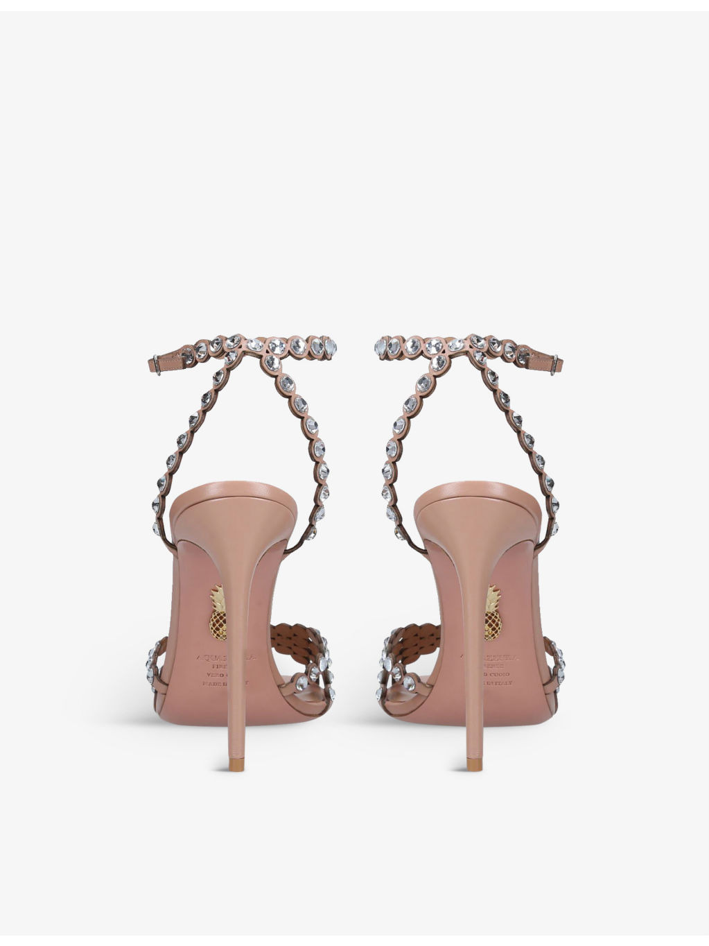 Tequila 105 gem-embossed leather heeled sandals - 4