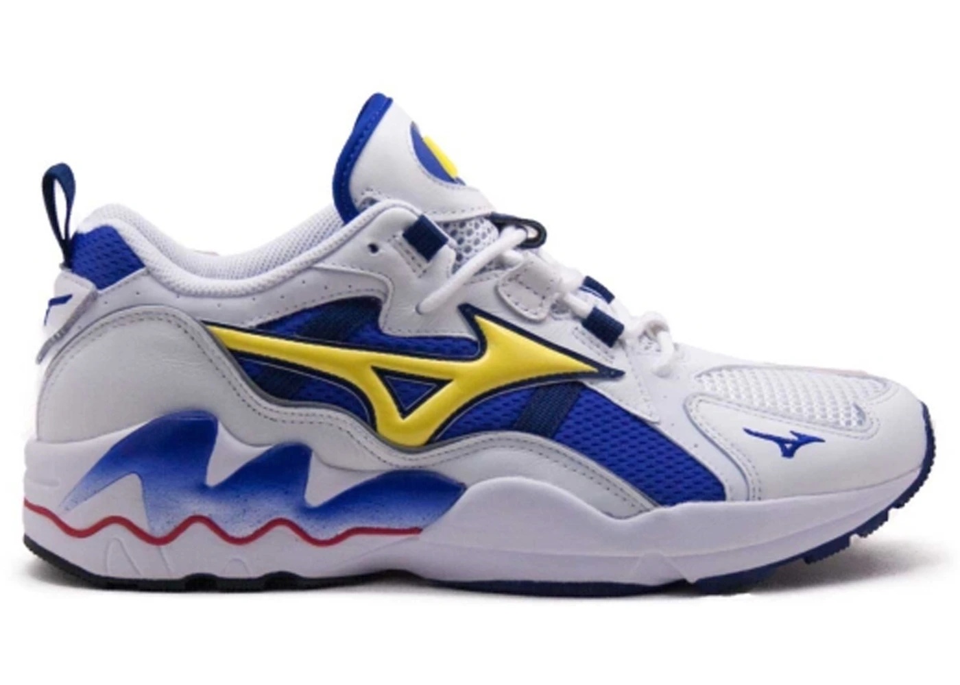 Mizuno Wave Rider White Blue Yellow - 1