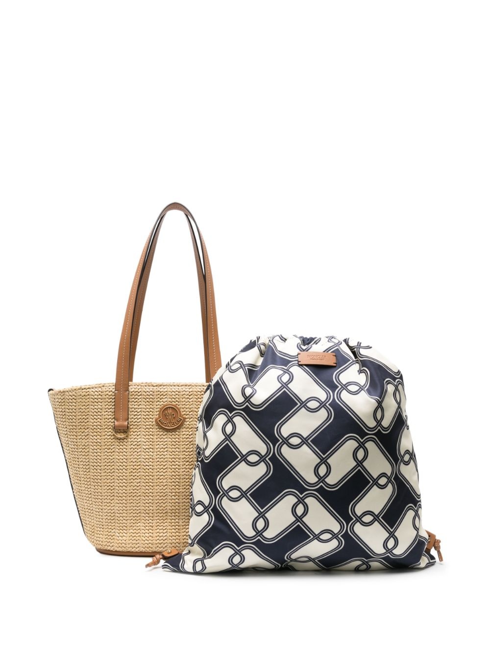 small Hubba raffia tote bag - 6