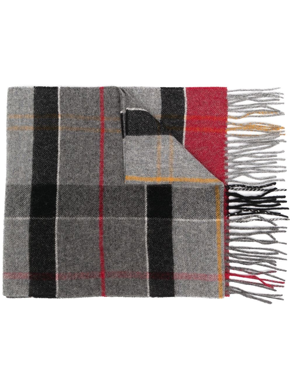 Modern Tartan fringed scarf  - 1