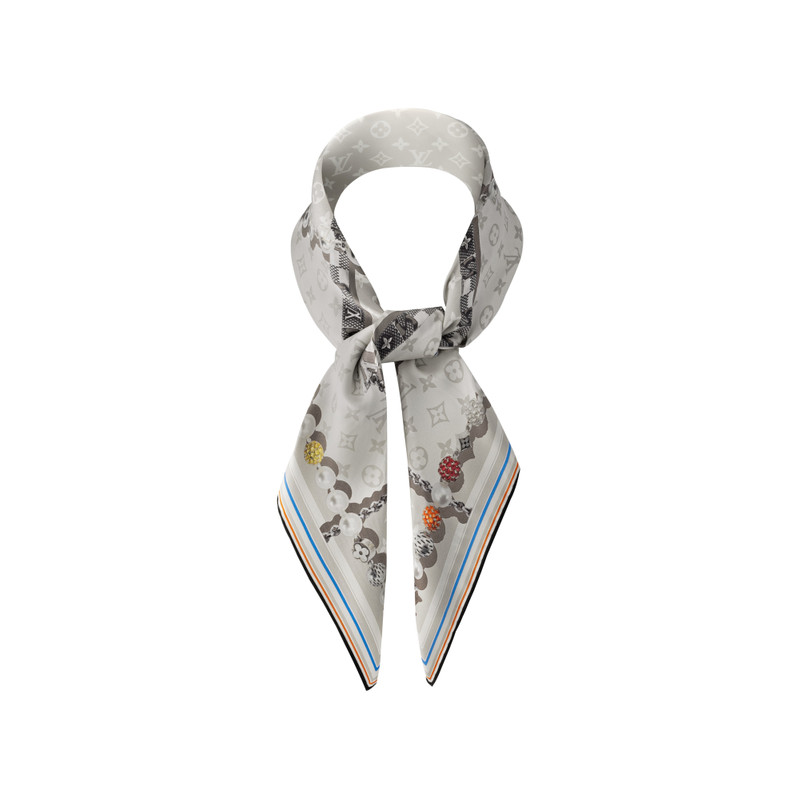 Dandy Monogram Silk Square 3