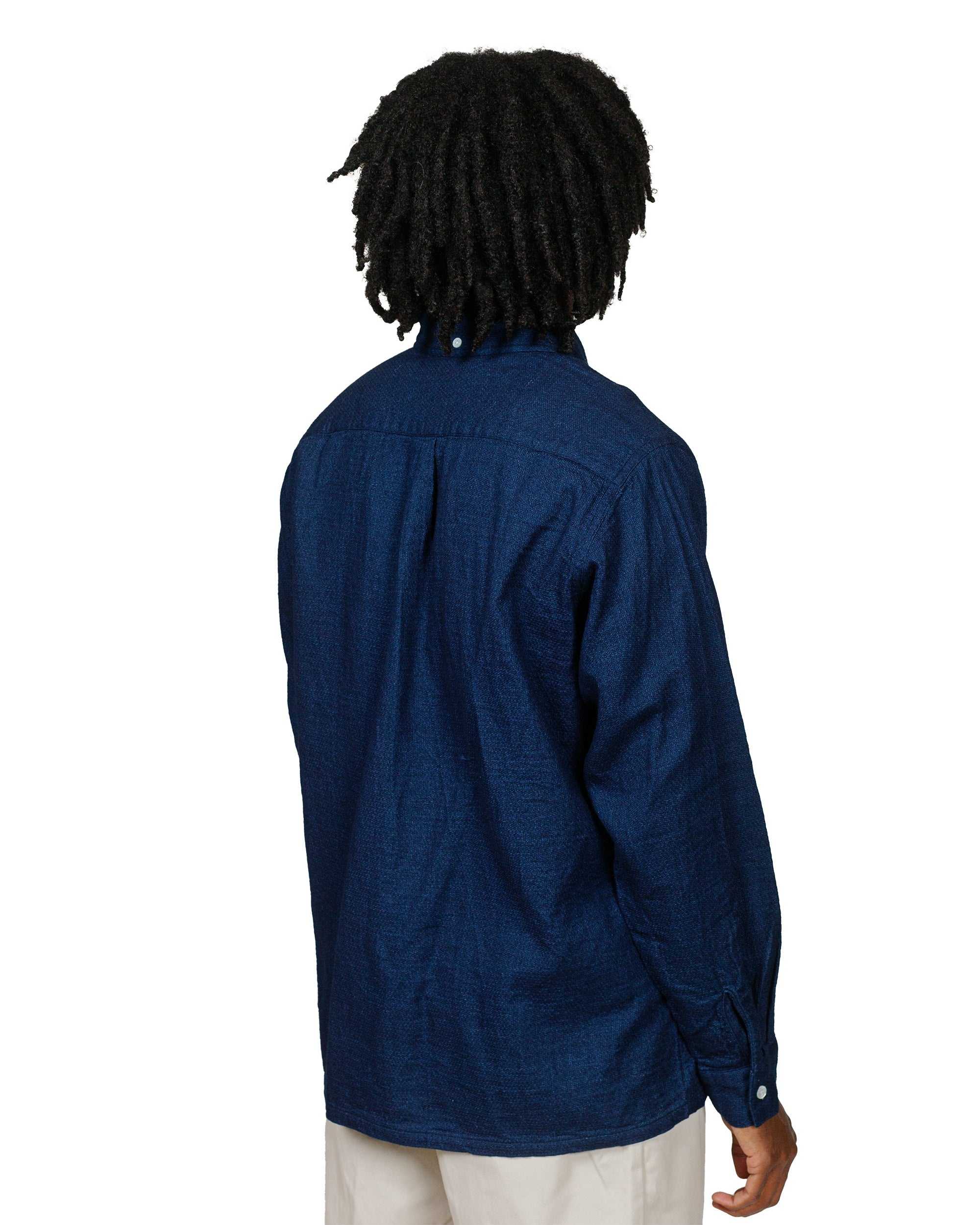 Open B.D. Indigo Panama Double Gauze Navy - 3