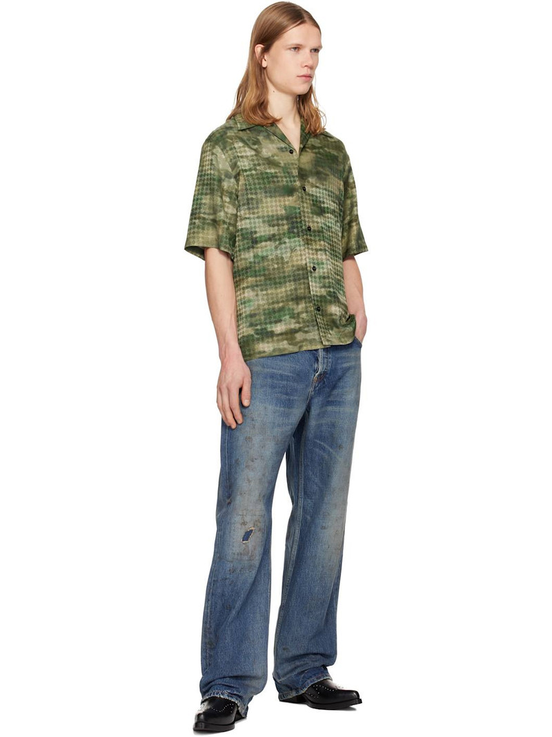 AMIRI Green MA Quad Camo Camp Shirt outlook