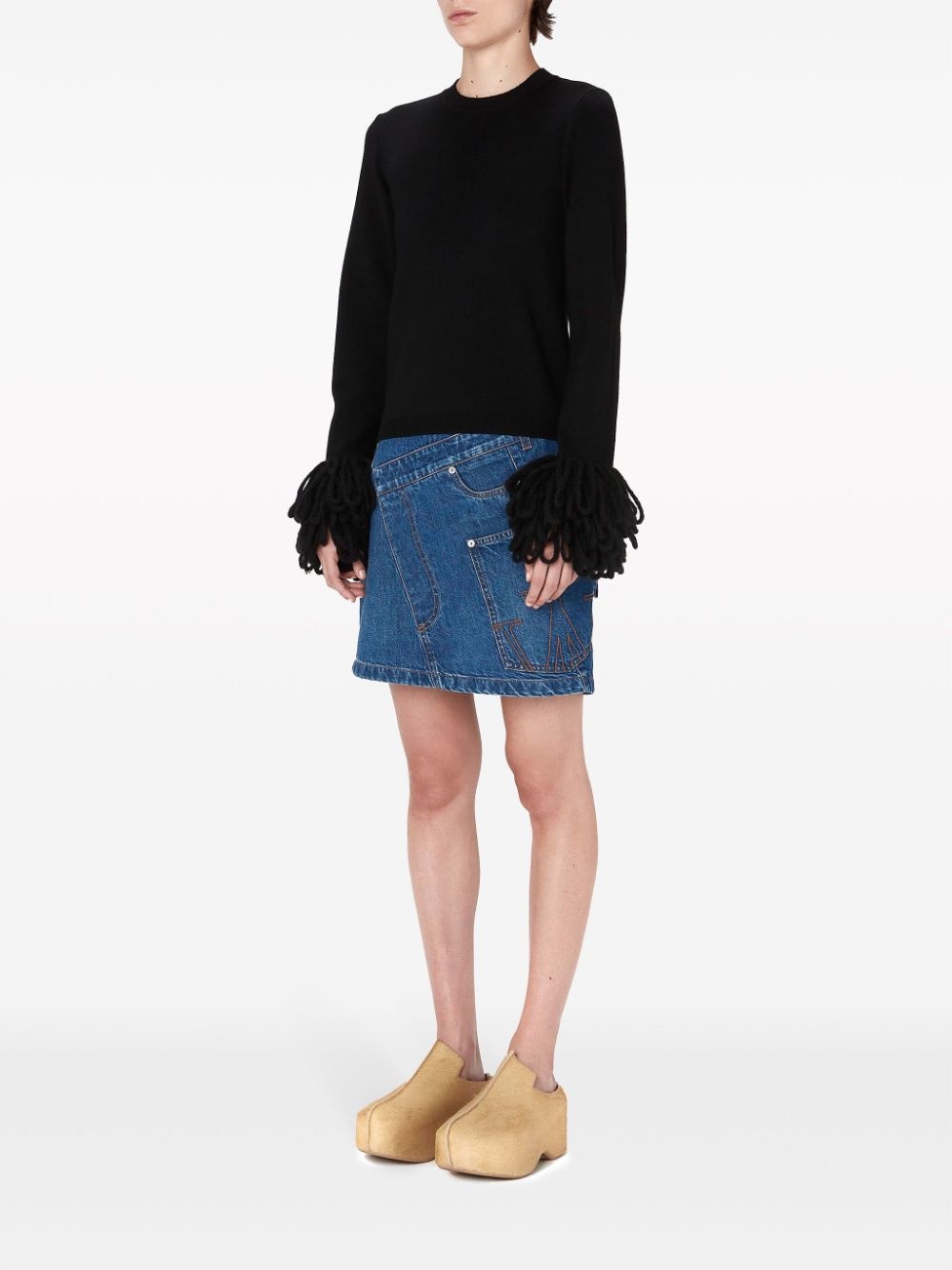 Twisted denim miniskirt - 2