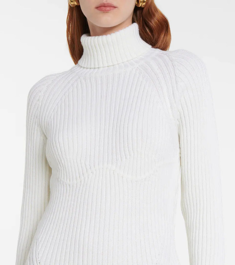 Ribbed-knit wool midi dress 4