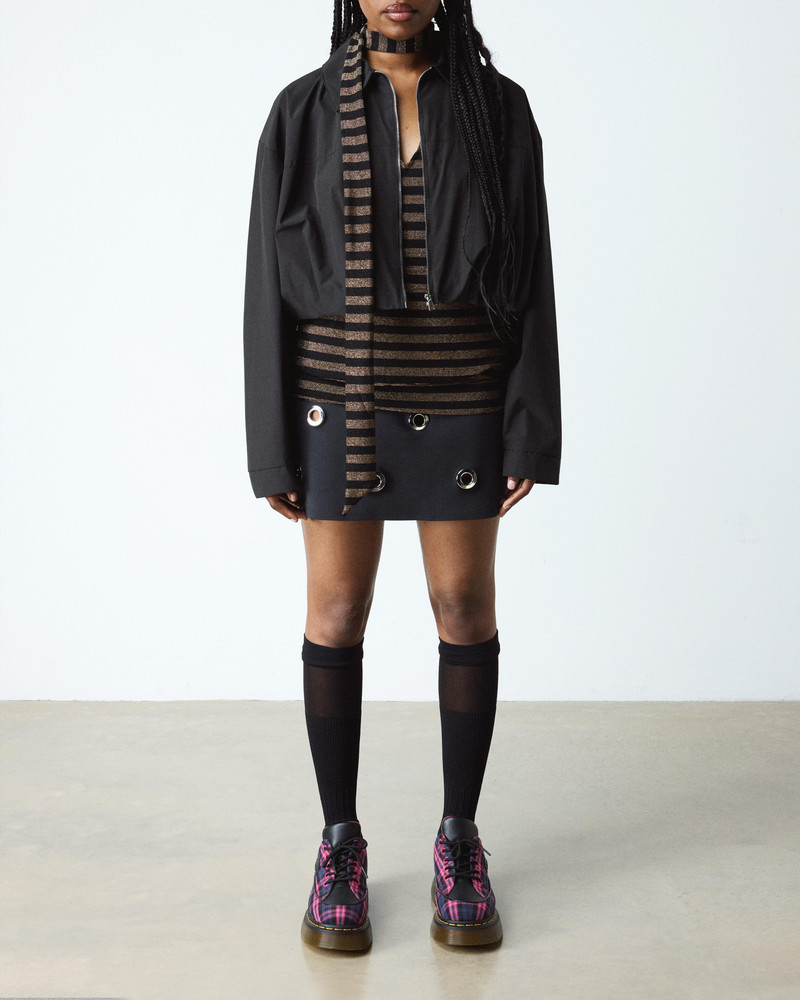 BUZZ 5-EYE TARTAN & LEATHER LACE UP SHOES 3