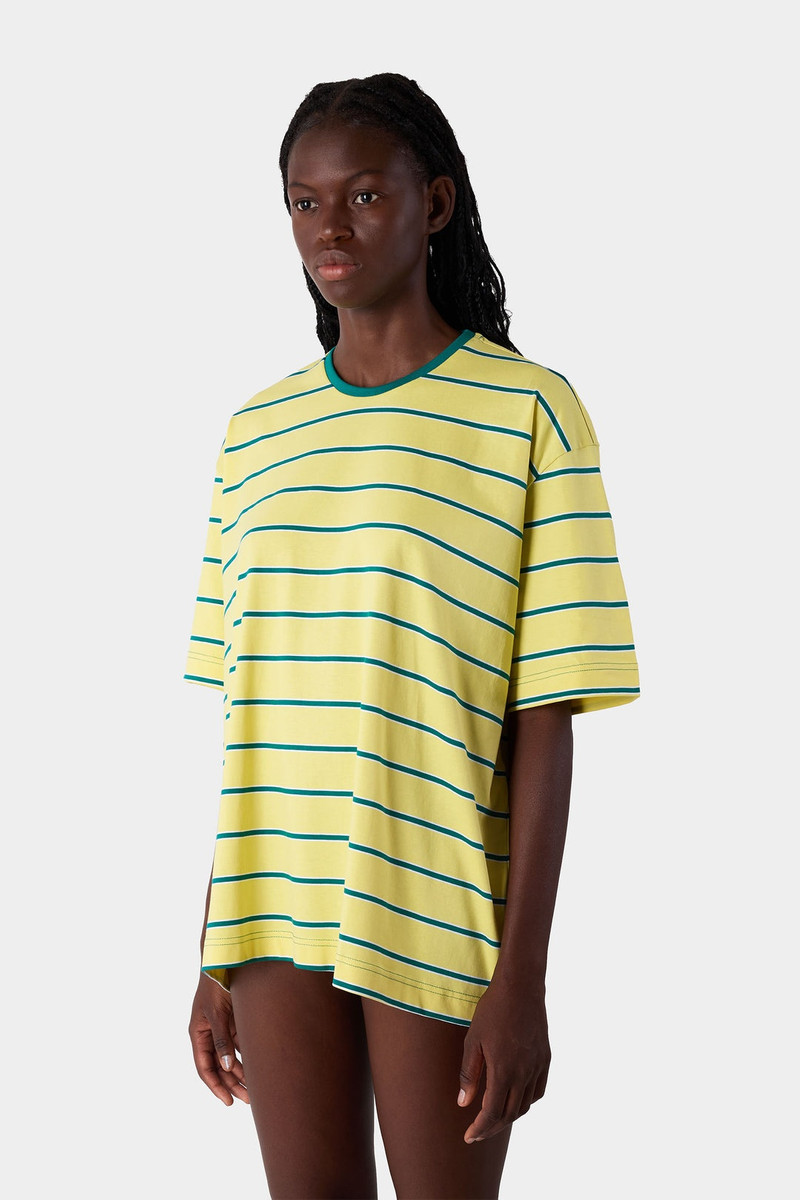STRIPED OVER T-SHIRT / yellow 1