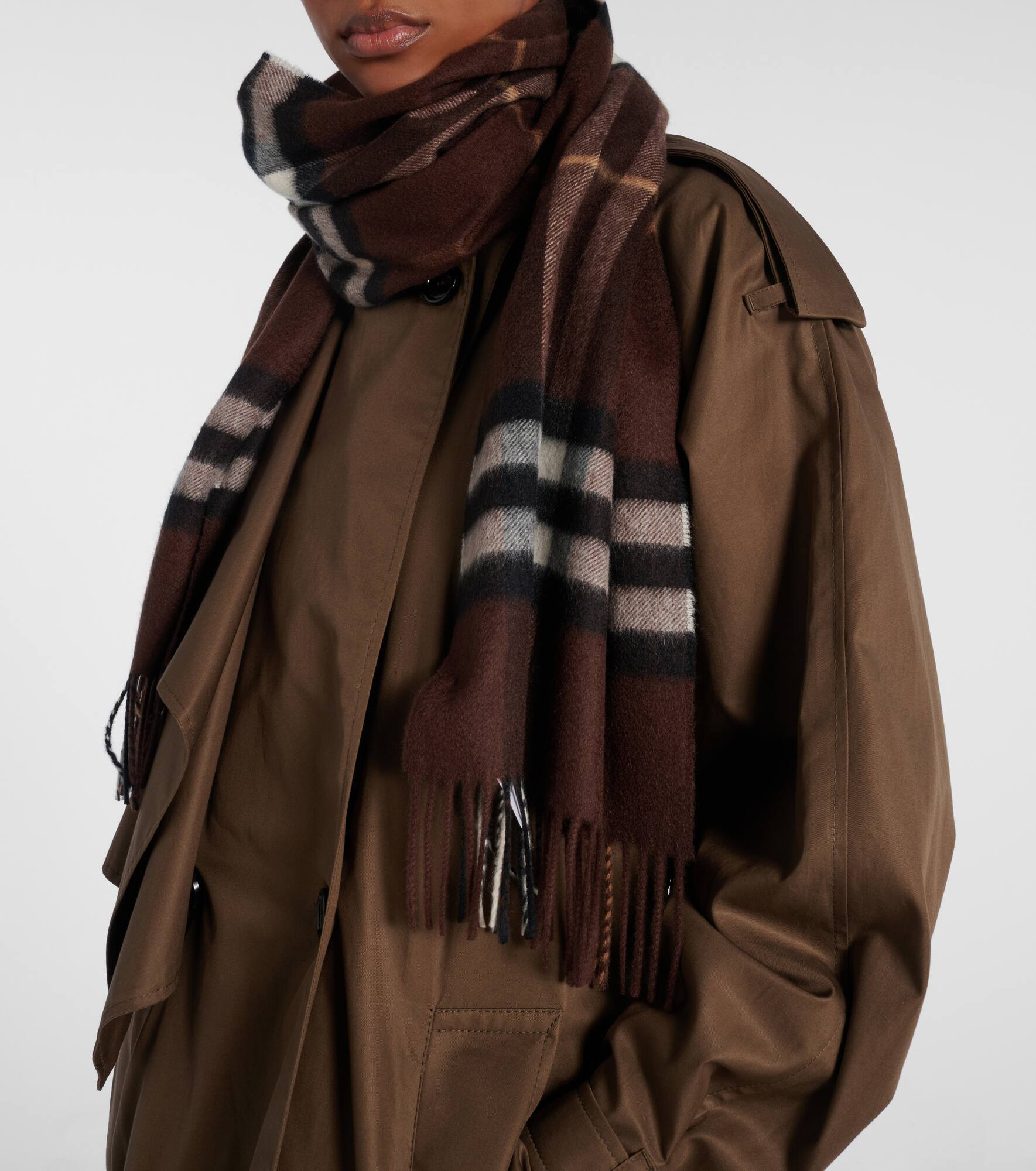 Burberry Check cashmere scarf - 2