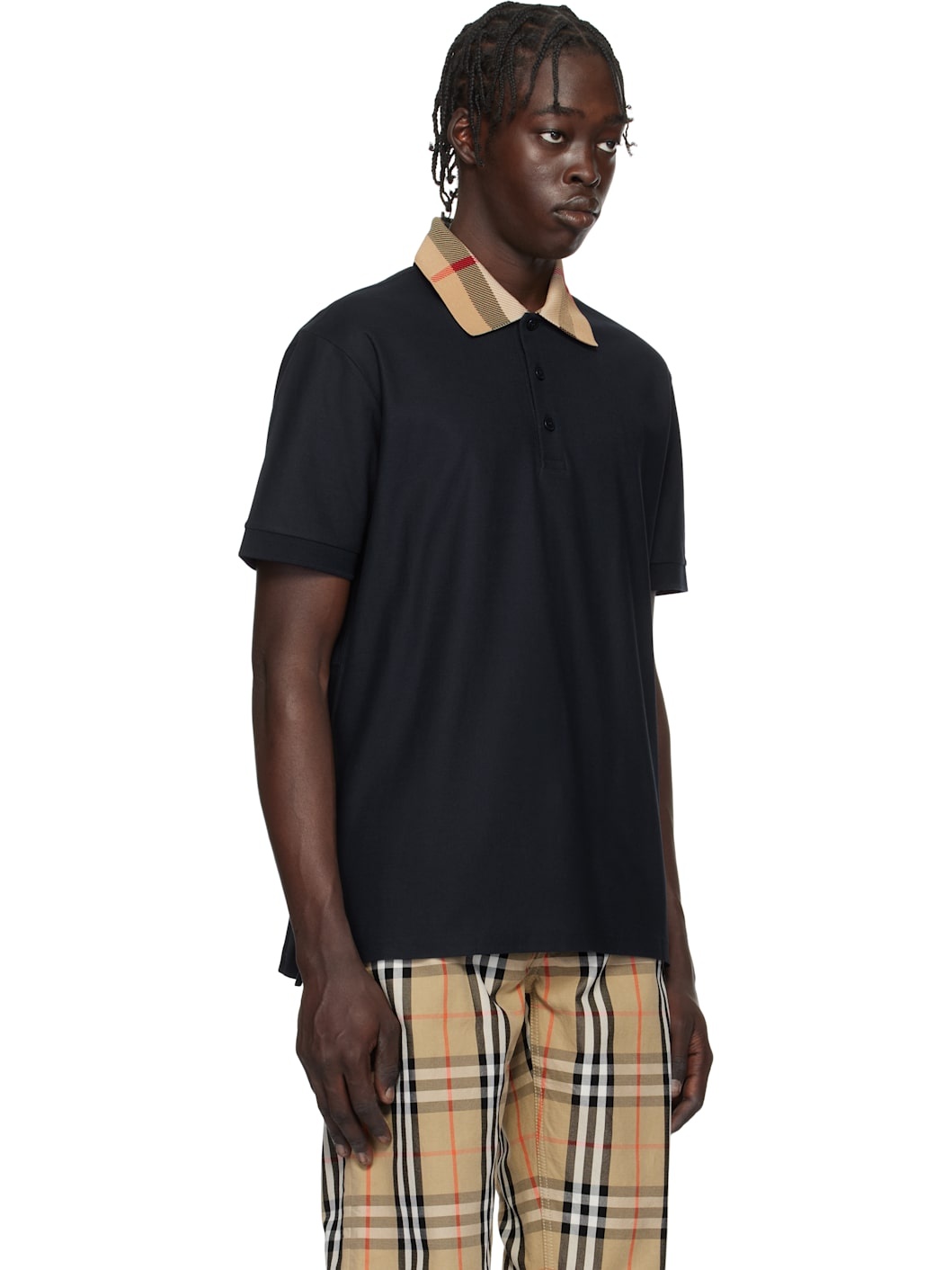 Navy Cotton Polo - 2