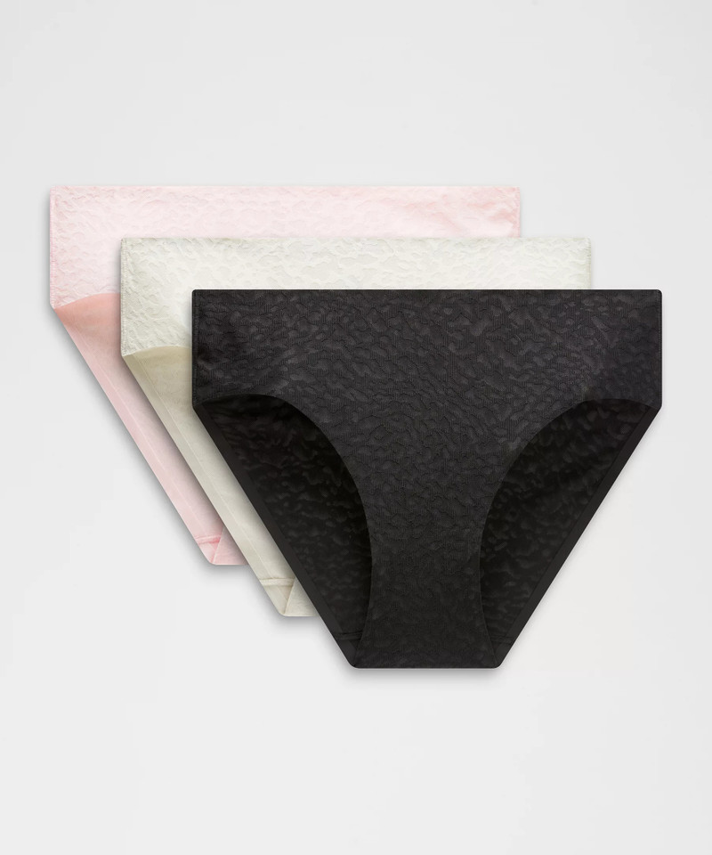 InvisiWear Mid-Rise Bikini Underwear Performance Lace *3 Pack 1