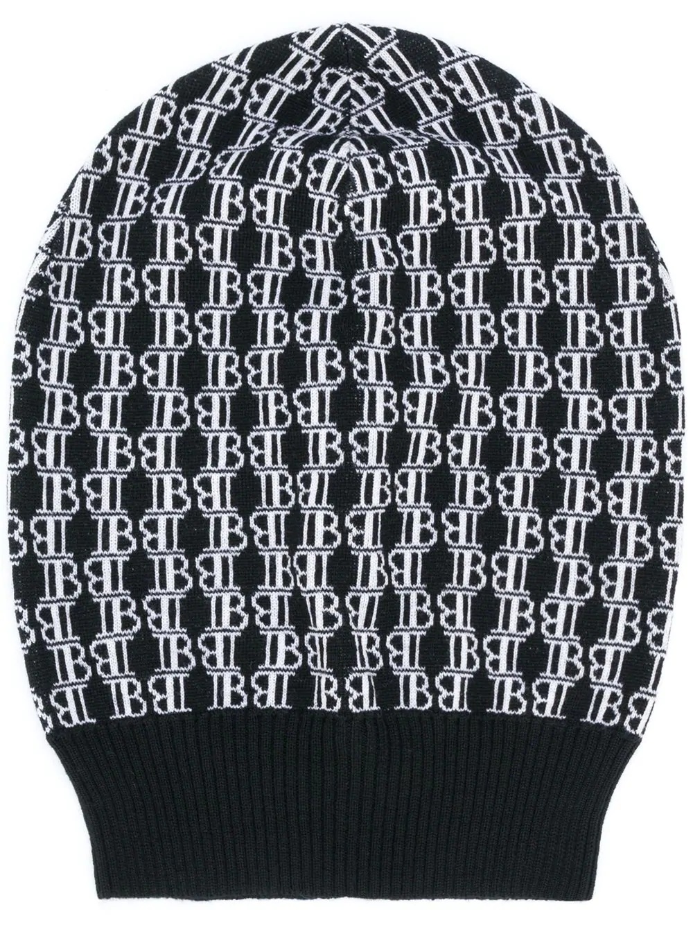 logo-jacquard beanie hat - 1