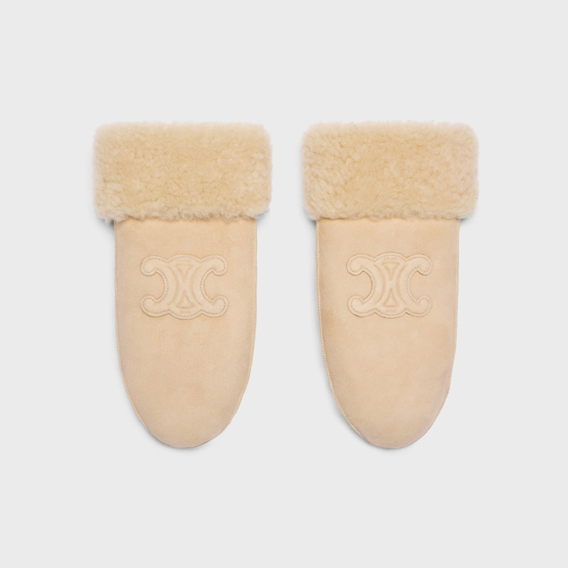 triomphe mittens in shearling 1