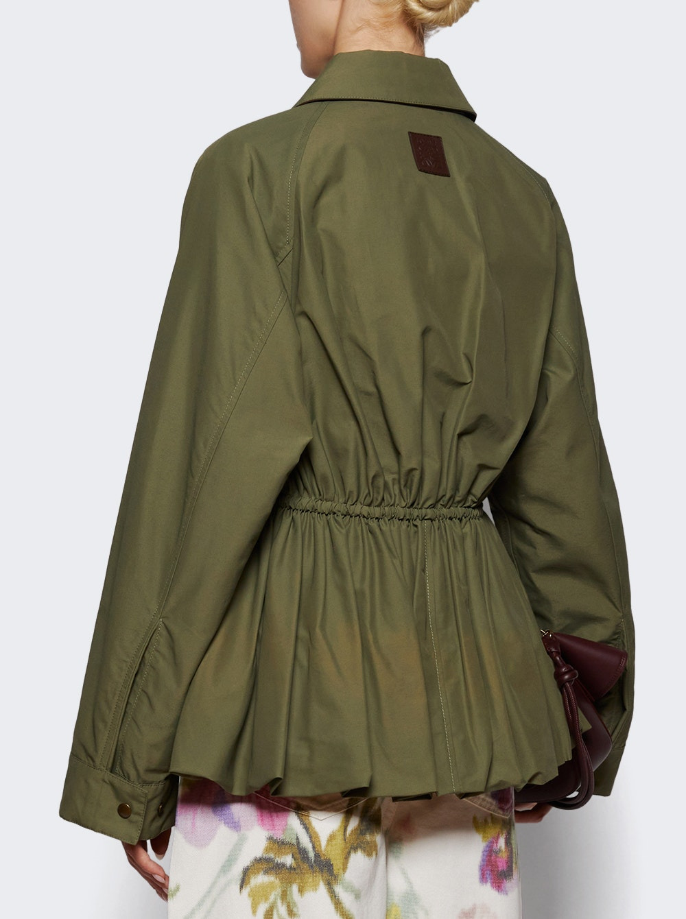 Cotton Blend Jacket Khaki Green - 4