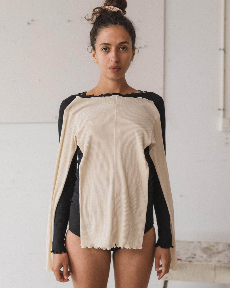 BASERANGE Pack - 2 Pama Long Sleeve Tee - Fine Organic Cotton Rib outlook
