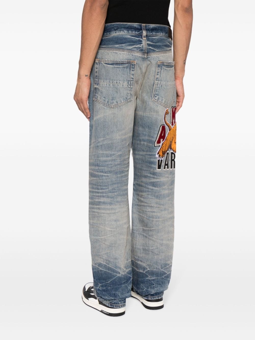 Varsity Tiger straight-leg jeans - 4