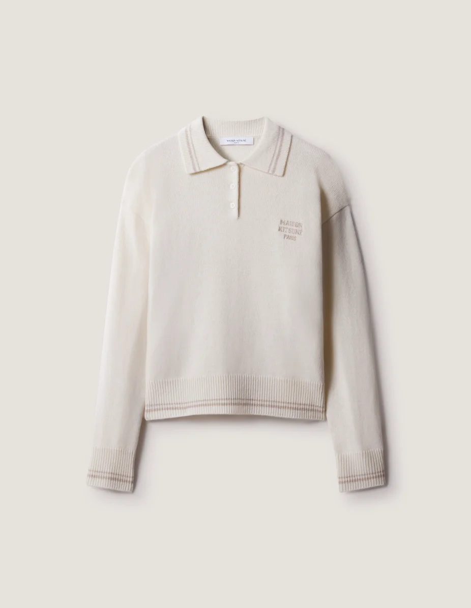 COLLEGE WOOL POLO JUMPER - 1
