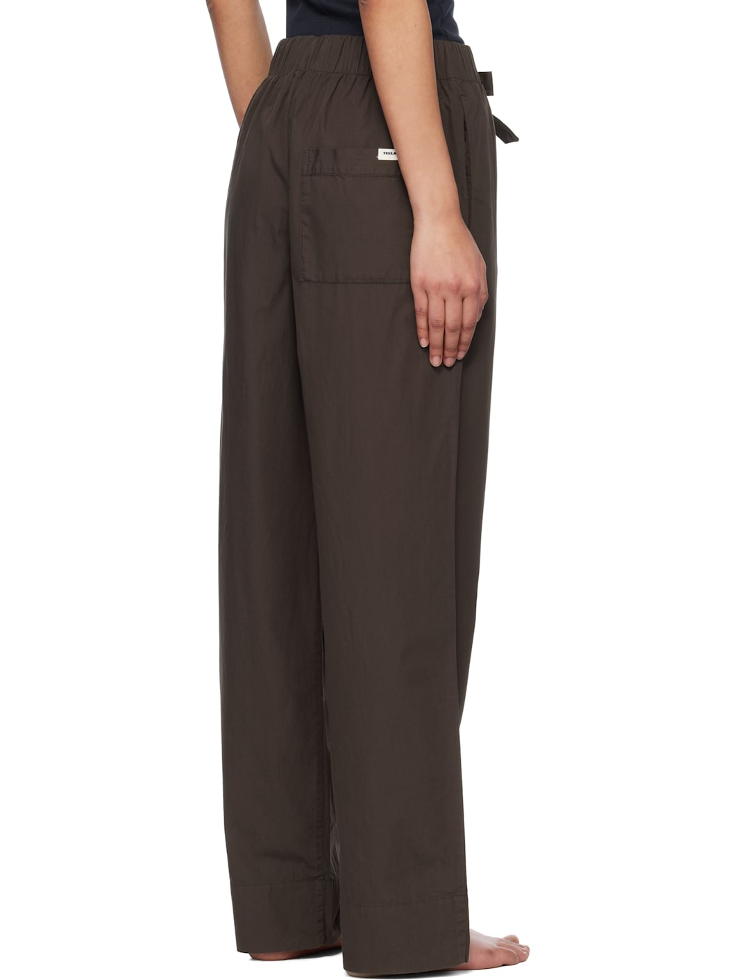 Brown Poplin Pyjama Pants - 3